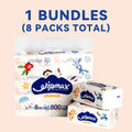Wipmax 4-PLY Thick Facial Tissue Paper, Extra Strength, Gentle For Skin, Dry And Wet Use, Suitable For Sensitive Skin, Water Absorption