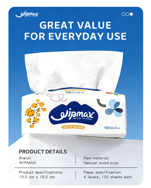 Wipmax Gentle Facial Tissues l 8 pack