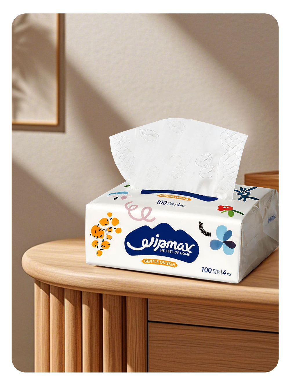 Wipmax Gentle Facial Tissues l 8 pack